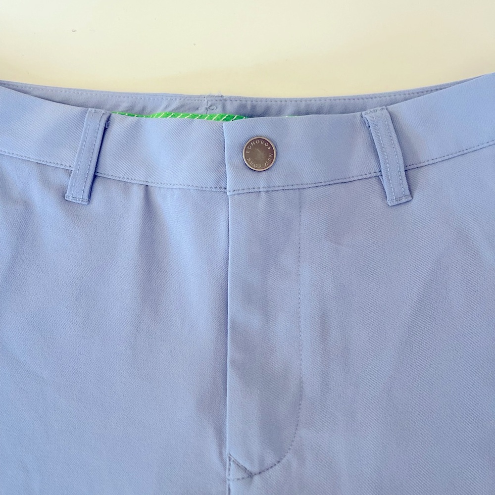 Bonobos Golf Light Blue Flat Front Shorts - Picture 2 of 8